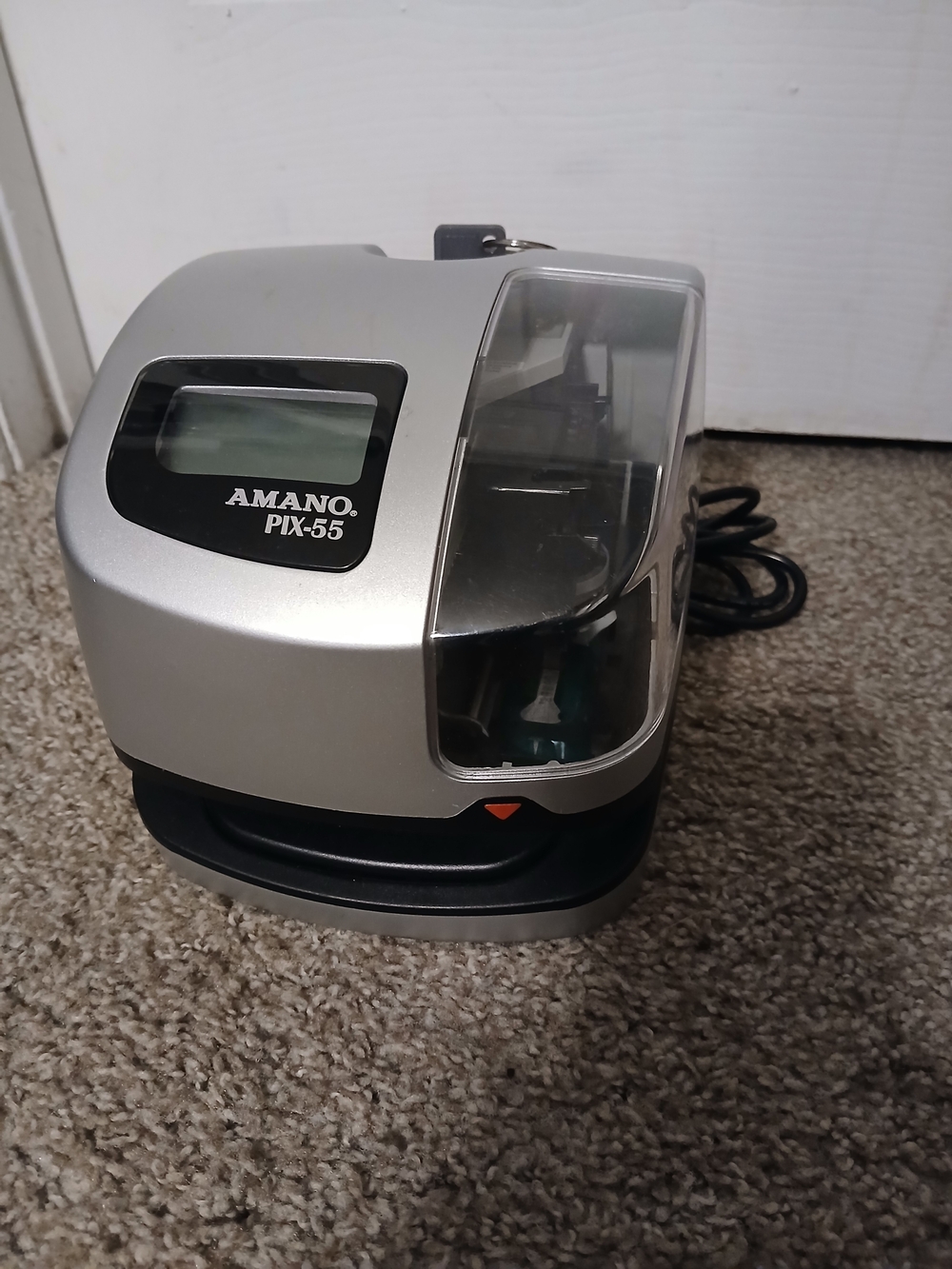 Amano PIX-55 Time Clock / Card Printer in Silver and Black